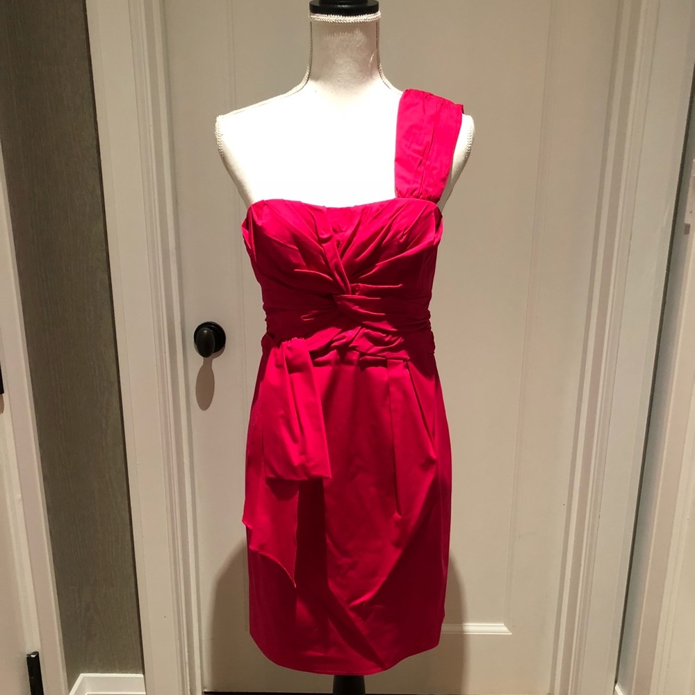 Bright Pink Nanette Lepore One-Shoulder Dress